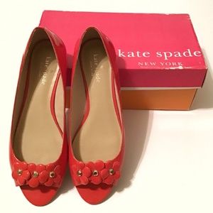 Kate Spade Open Toe Flats Like New!